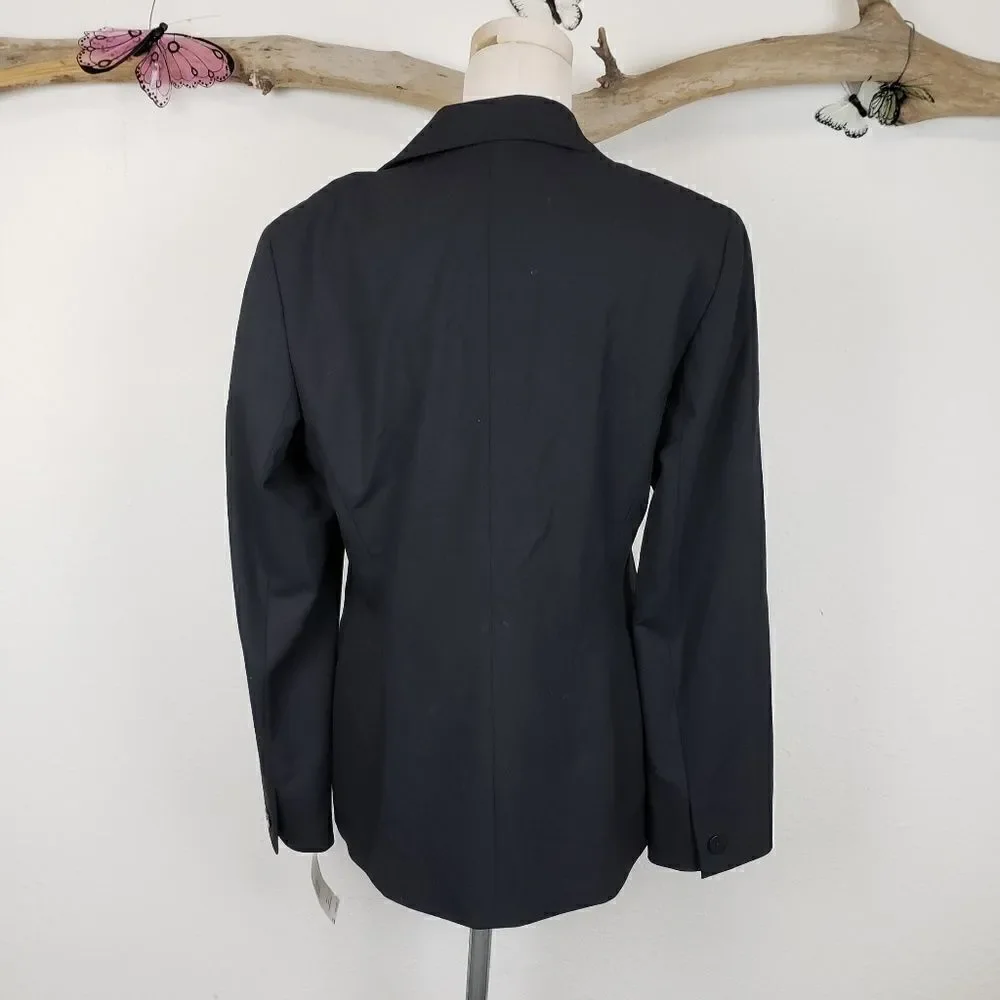 Lafayette 148 New York double button blazer black